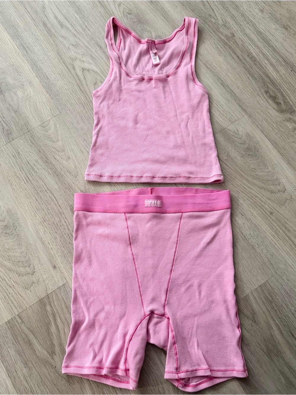 SKIMS Cotton Rib Tank & Boxer Shorts Set